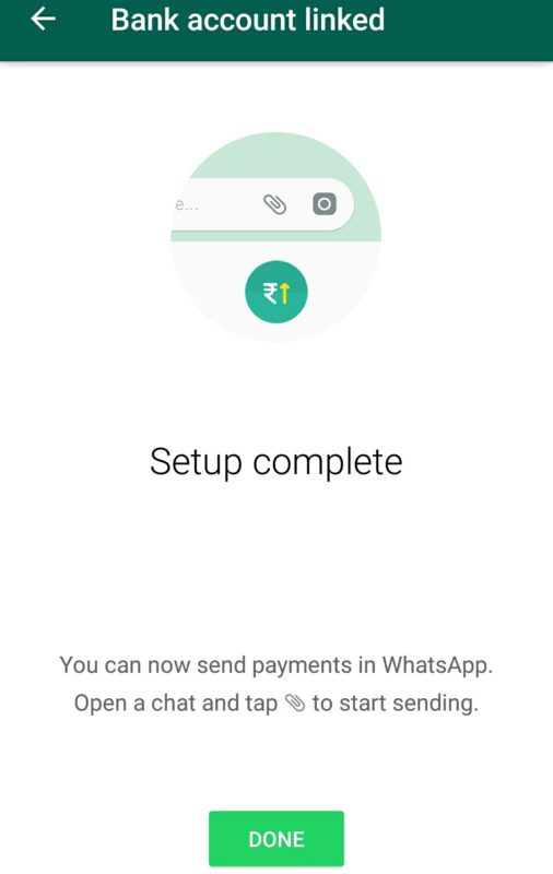 Whatsapp money Transfer setup 