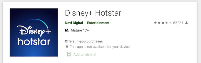 Disney+hotstar app